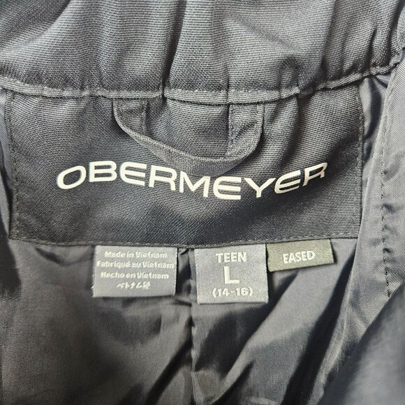 Obermeyer Black Pants Insulated Snow Youth L Zip Snap Closure Ski Snowboard - Picture 6 of 13